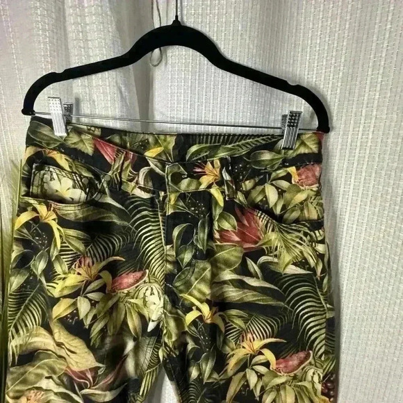 Ami Alexandre Mattiussi Paris Women’s 31 Floral Ankle Jeans Tropical Print Pants - Picture 2 of 11